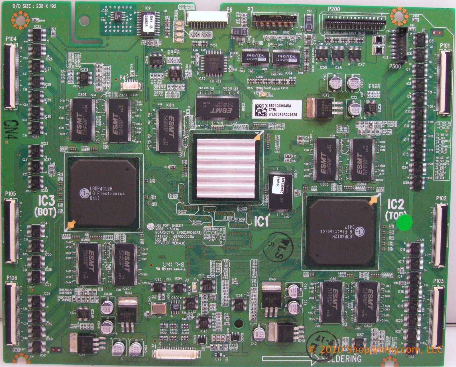 LG 6871QCH045A Main Logic CTRL Board tested